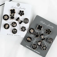 10pcs pearl anti glare buckle brooch alloy lapel crystal neckline pin set fixed clothes decorative buckle pin accessories gifts
