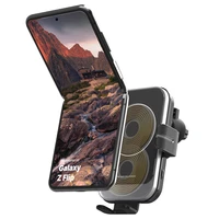 dual coil wireless car charger auto clamping mount charging phone holder for iphone 13 pro max wireless charging phone holder
