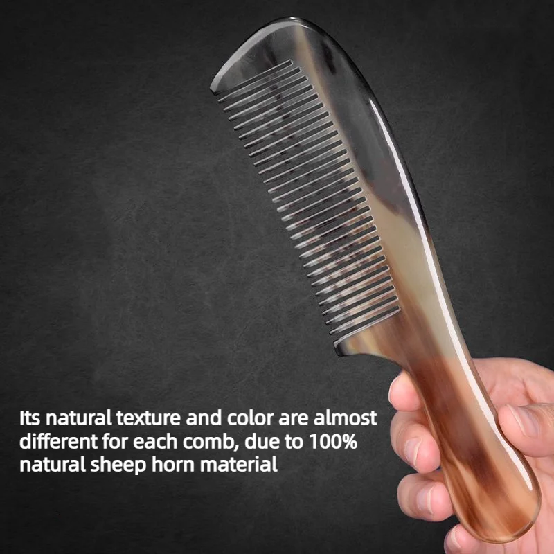 Гребень ручной работы с тонкими зубьями антистатический массажный инструмент