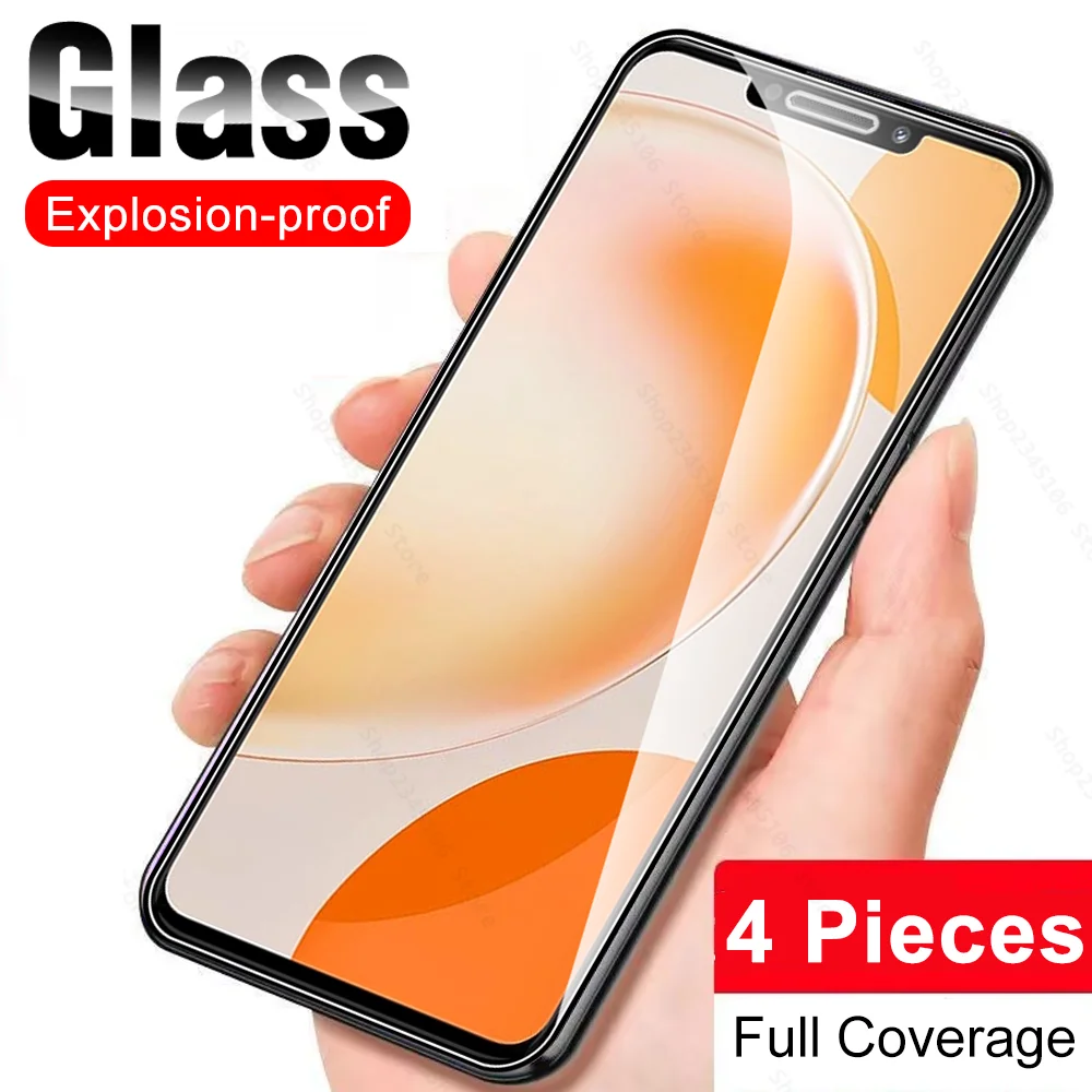 

4Pcs For Huawei Nova Y91 4G Protective Tempered Glass Huawey Hauwei NovaY91 Y 91 91Y STG-LX1 6.95'' Armor Cover Screen Protector