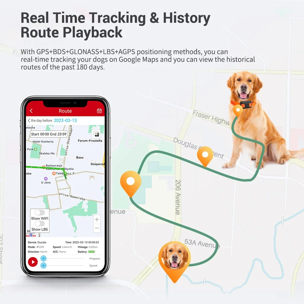 Ios Android Micodus MP50G IPX7 Водонепроницаемая сигнализация движения Smart Real Time Gps Ошейник для