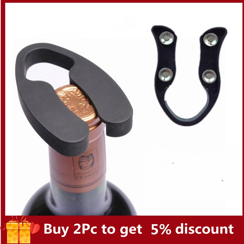 

Delicate Wine Bottle Openers Foil Cutter 2 Stainless Steel Blade Bottle Opener Bar Aid Guide Kitchen Gadget Wine Accessories
