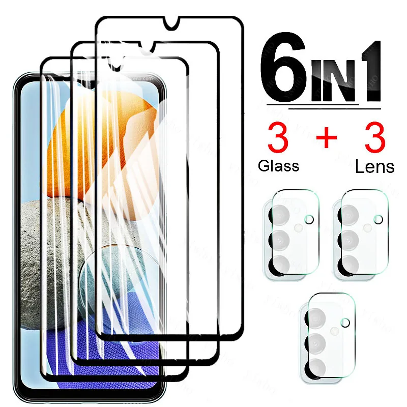 

Защитное стекло 6 в 1 для Samsung Galaxy M23 6,6 дюйма, закаленное стекло для Samsung M23 M22 M 22, защитная пленка для объектива камеры