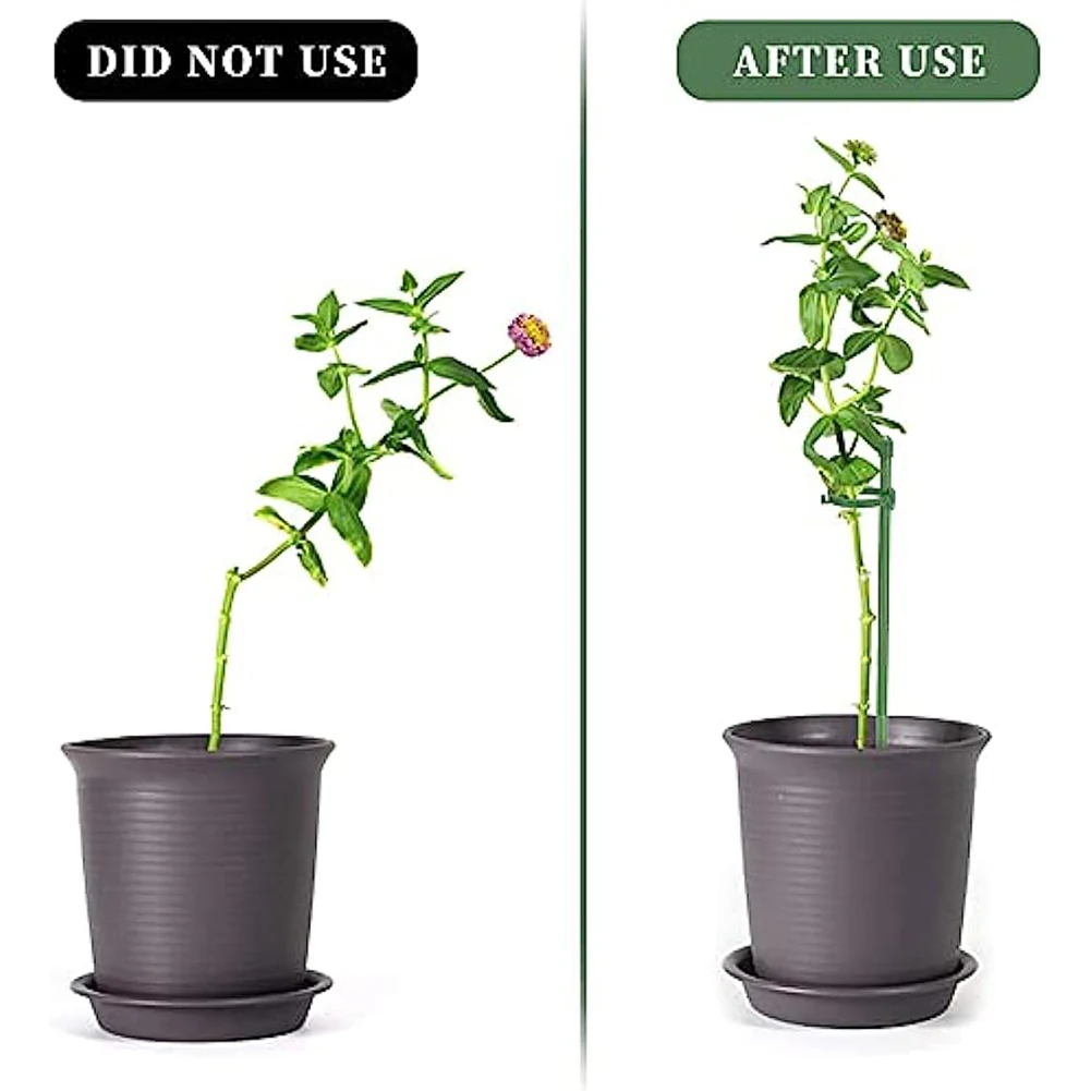 

15PCS Plastic Plant Supports Stakes Flower Stand Sticks Reusable Garden Fixing Tool For Indoor Vegetable Holder Bracket