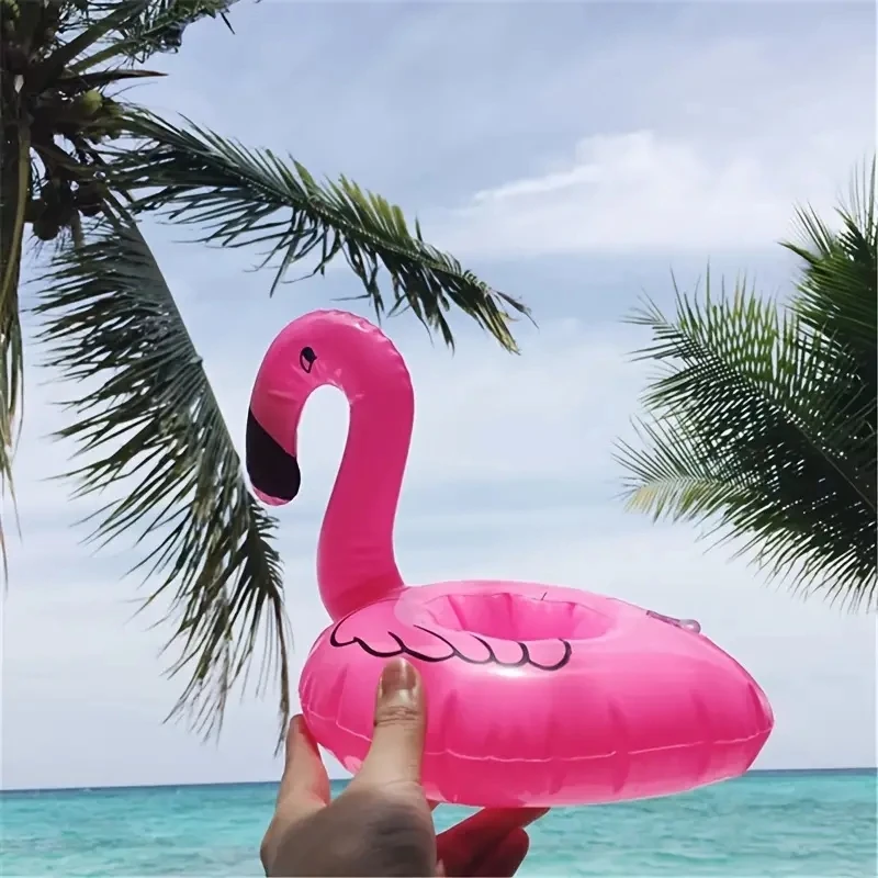 

Inflatable floating cup holder, floating drink cup holder unicorn flamingo pool toy drink coaster for summer pool parties1PC