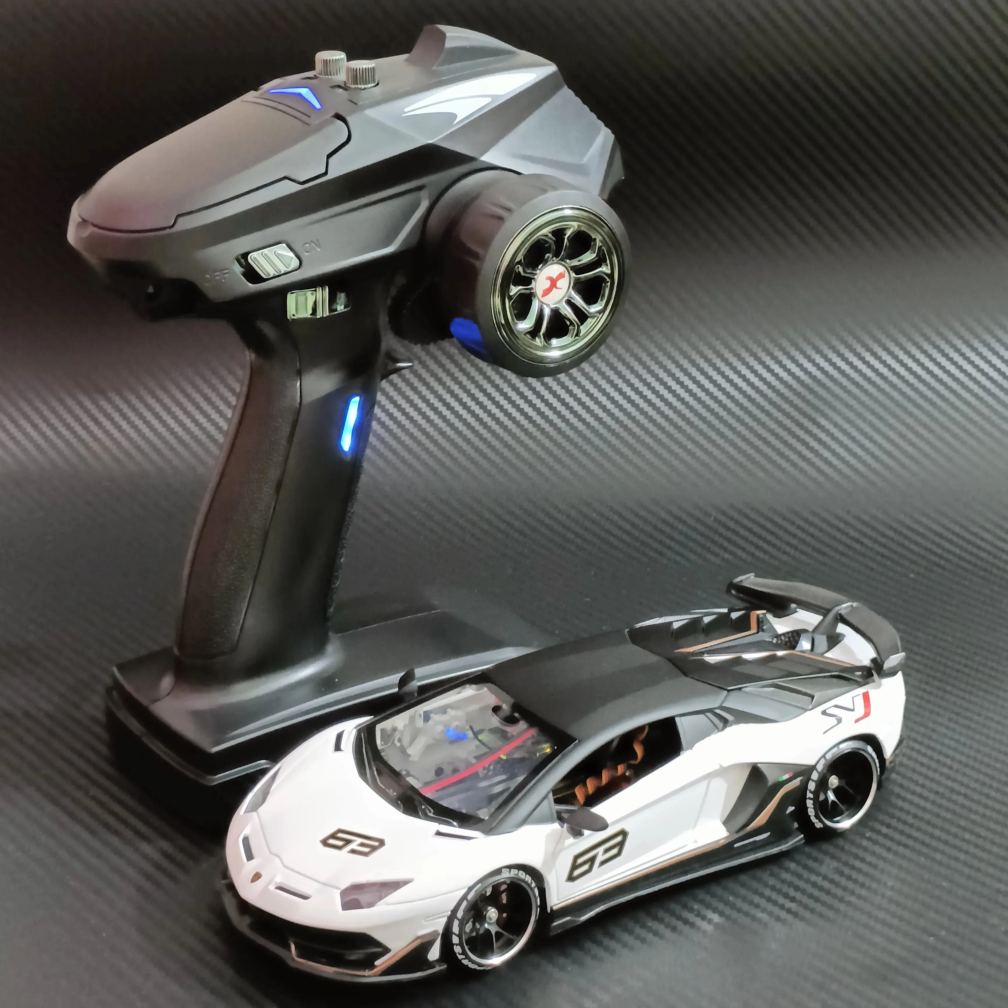 Фото Радиоуправляемая машинка FATJAY MINI-Q8 |   1/24 4AWD Дрифт |   Металлическая радиоуправляемая гоночная модель Toyota Supra M3 M4 M6 №5