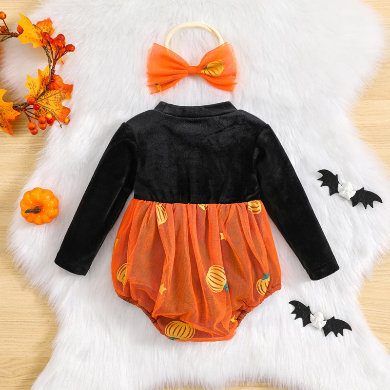 

2 шт., Детский комбинезон с длинным рукавом и повязкой на голову