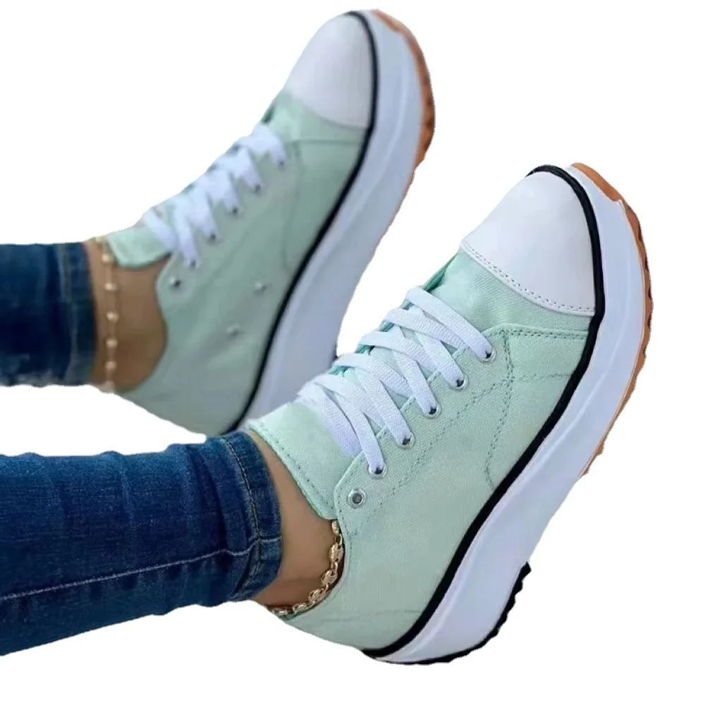 Women Sneakers Casual Size 35-43 Spring/Autumn Women Walking Shoes Soft Fashion Lace-Up Female Outdoor Ladies Shoes
