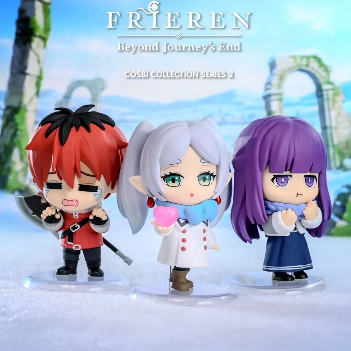 Новые оригинальные фигурки Hot Toys Cosbi Frieren: Beyond Journey's End, вторая волна, мини-фигурки в слепых коробках: Аура, Гильотина и Лини (art.: 3920daecddea4) - 3920daecddea4