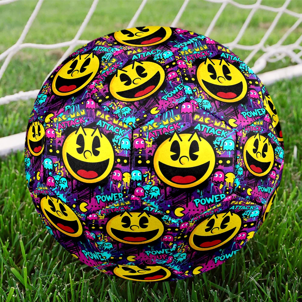 Фото Футбольный мяч Pacman Beautiful size 5 с красочным узором, машинной сшивкой, для тренировок и матчей, праздничный подарок_LIAN №1