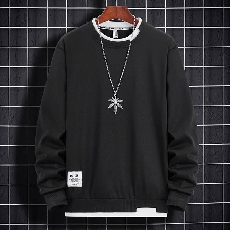 

Autumn Mens Hoodies Sweatshirt Long Sleeve Tops Shirt New Brand Solid Casual Pullover Male Coats Outerwear Hip Hop Plus Size 630
