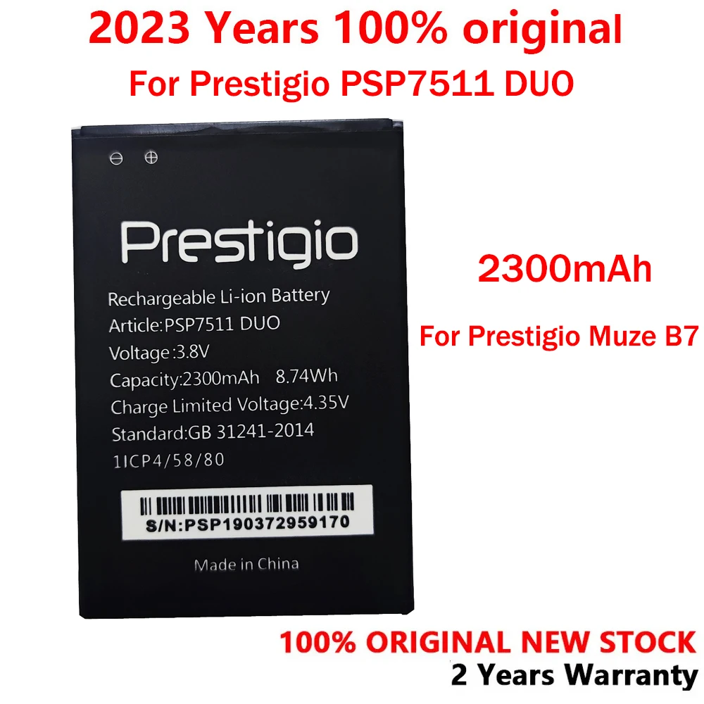 Новый оригинальный аккумулятор PSP7511 2300 мАч для Prestigio Muze B7 PSP7511 DUO PSP 7511DUO высококачественные Аккумуляторы для телефона Новый оригинальный аккумулятор PSP7511 2300 мАч для Prestigio Muze B7 PSP7511 DUO PSP 7511DUO высококачественные Аккумуляторы для телефона