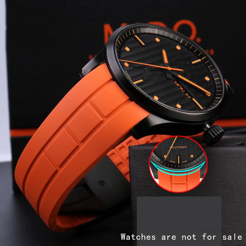 22mm 23mm Rubber Strap Diving Waterproof Silicone Watchband Men Replacement Bracelet Watch Band For Mido m005 M005430a