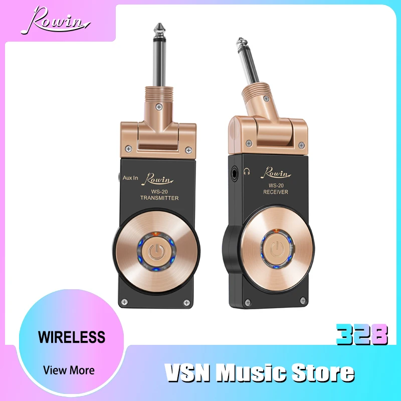 

Rowin 2,4G перезаряжаемая Беспроводная гитарная система передатчик приемник для электрогитары бас с перезаряжаемой батареей