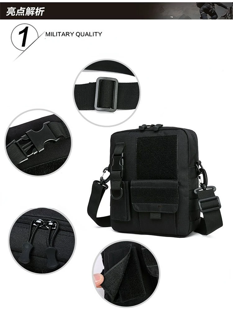 Tactical Backpack Messenger Bag Men's Military Camouflage Waterproof Crossbody Bag Outdoor Sports Hunting Crossbody Bag