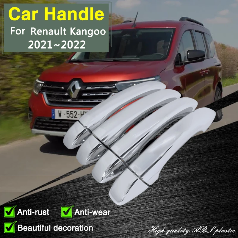 

Для Renault Kangoo III 2021 2022 Mercedes Benz Citan T-Class Nissan Townstar хромированная крышка дверной ручки автомобильные наклейки аксессуары