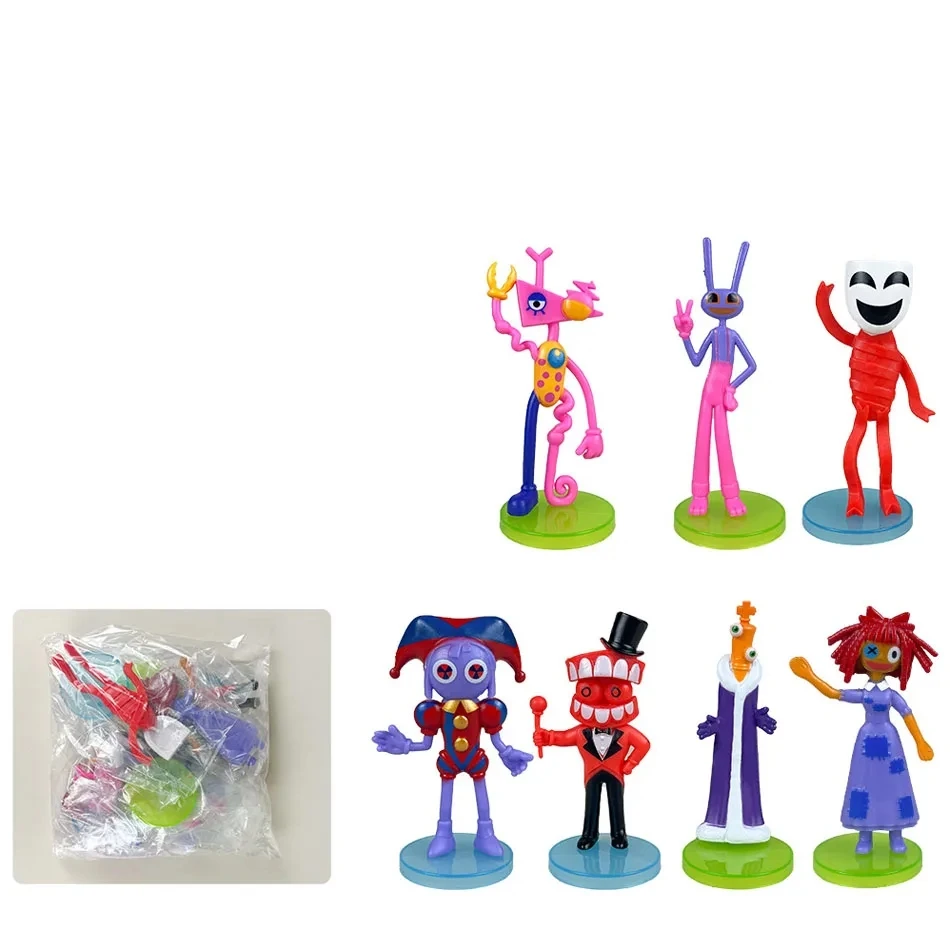 Набор Цифровых Цирковых Фигурок Pomni Jax Kagatha Kinger Caine Kaufmo