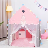 1 3m kids indoor outdoor pink castle princess play tent bed baby large house folding game playhouse tent for girl birthday gifts