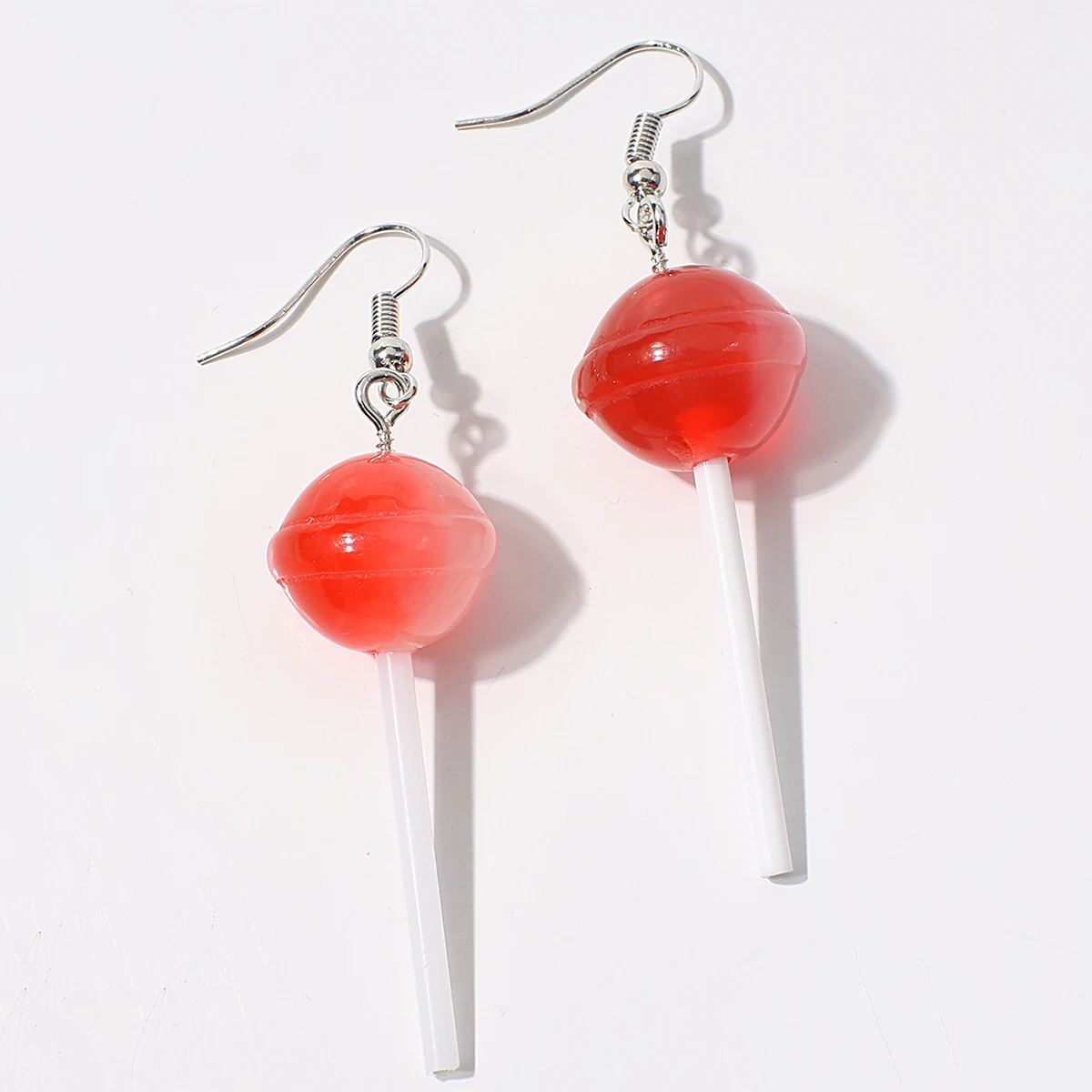 

Artilady Cute Lollipop Drop Earrings Girls Candy Resin Earrings Women Korean Fashion Red Earing Summer Long Ear Rings Jewelry