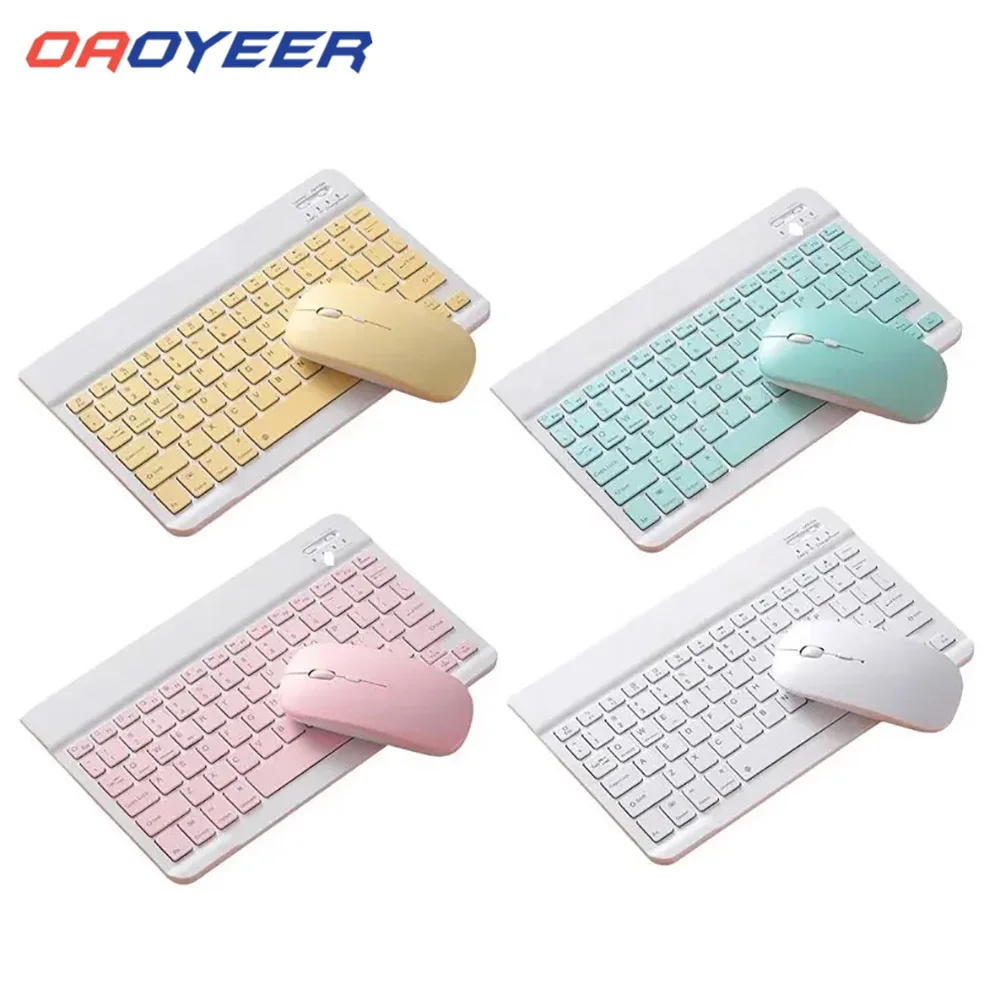 

Tablet Wireless Keyboard For iPad Samsung Xiaomi Huawei Teclado Bluetooth-compatible Keyboard and Mouse For iOS Android Windows