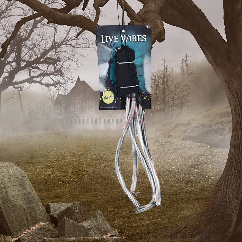 

Фотолюминесцентная Вибрирующая проволока со страшным голосом, электрическая игрушка, подвеска для улицы, двора, дерева