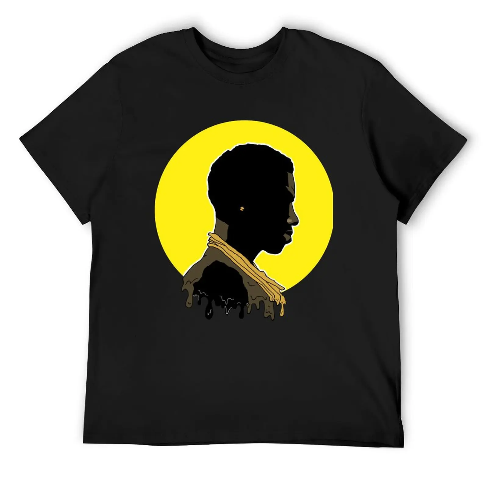 Футболка Mr. Davis черные корейские модные рубашки с рисунком мужская одежда