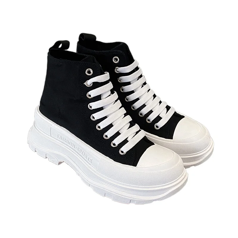 

Men Women Casual Sneakers Canvas Platform Ankle Boots High-top Basketball Sneakers Couples Trainers Breathable Sport Shoes Tops