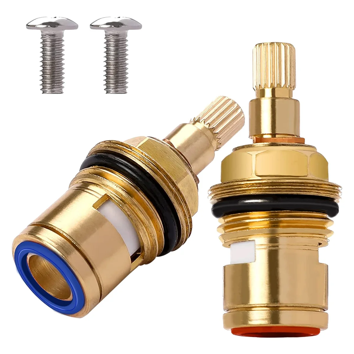 

2PCS Brass Ceramic Stem Ceramic Disc Faucet Valve Replacement Faucet Repair