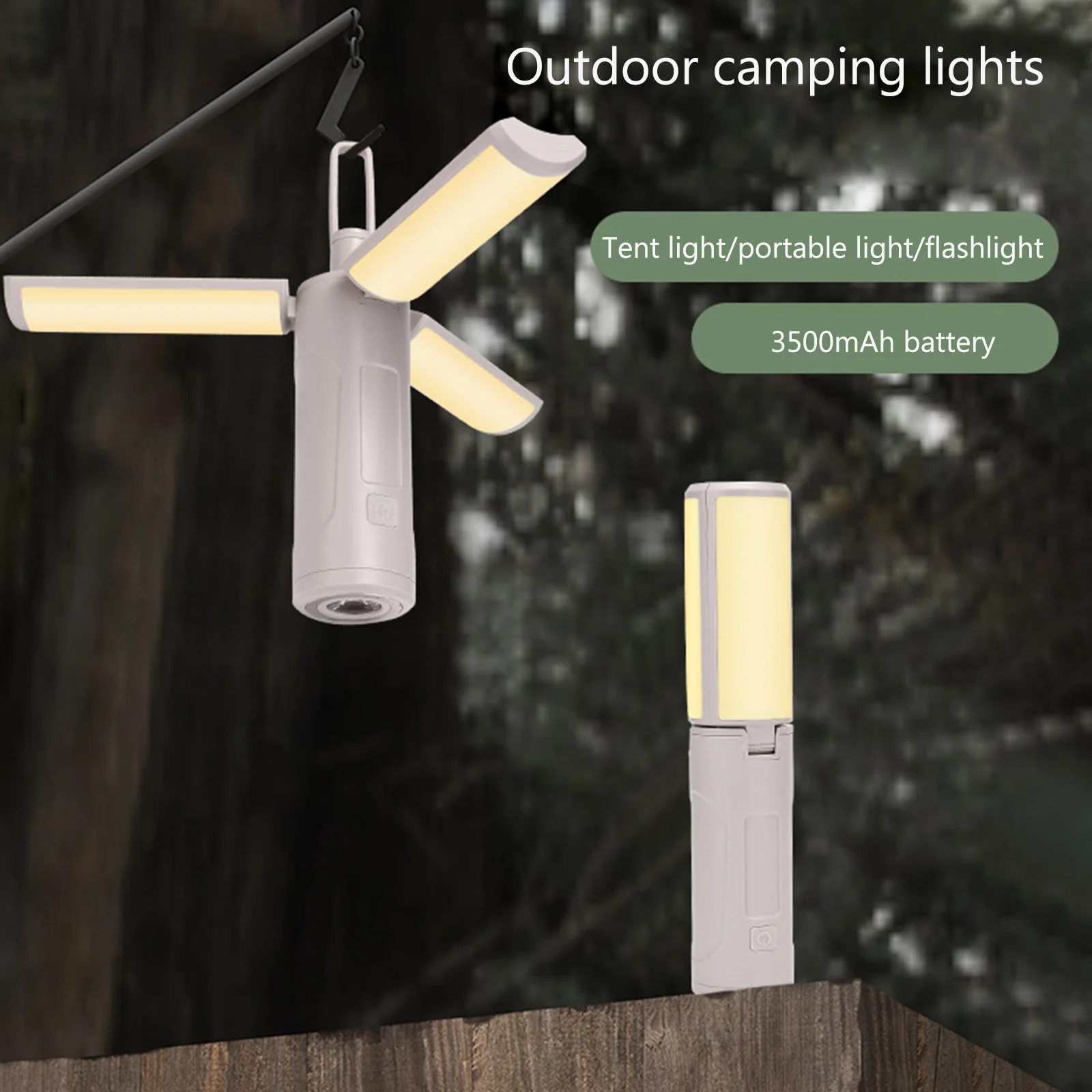 

Folding Tent Lamp Portable Lantern 3500mAh Camp Tent Light Dimmable 30-720LM Power Bank Waterproof for Hiking Picnic Lighting