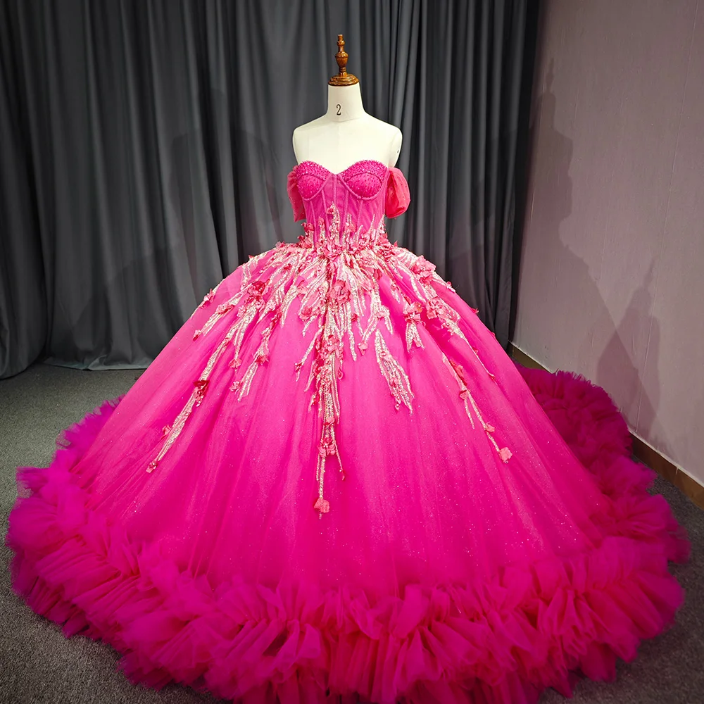 Изысканное платье Quinceanera jancдекабря 2024 года оптовая продажа платья в пол из