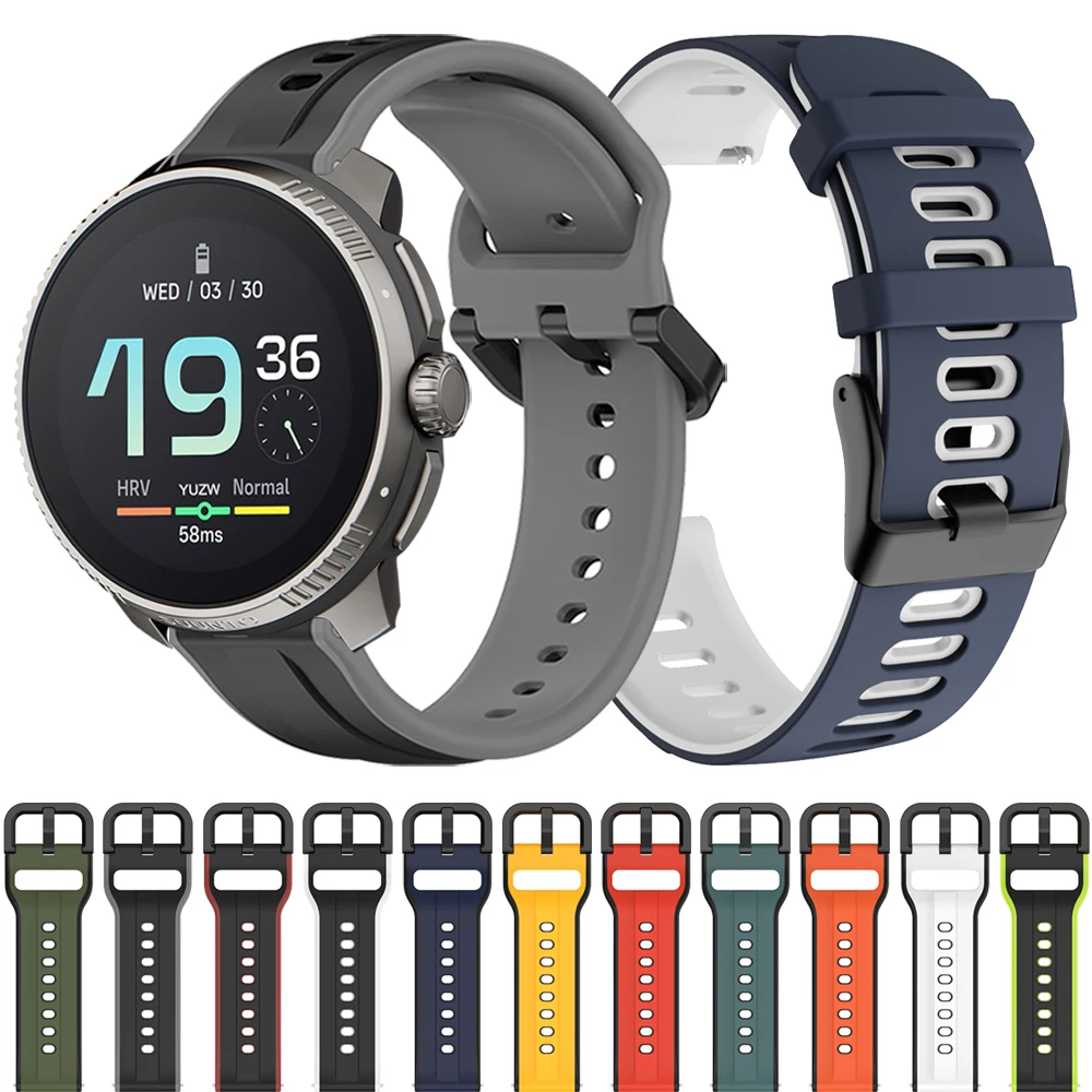 Спортивный силиконовый ремешок 20 мм 22 для SUUNTO VERTICAL 9 5 Peak DLC/PRO 3 Фитнес-браслет RACE