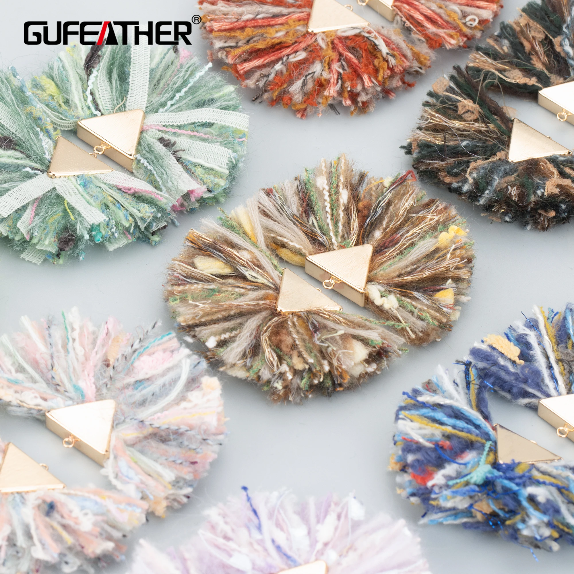 

GUFEATHER L248,jewelry accessories,cotton tassel,gold rings,copper,charms,earring tassels,jewelry making,diy earrings,4pcs/lot