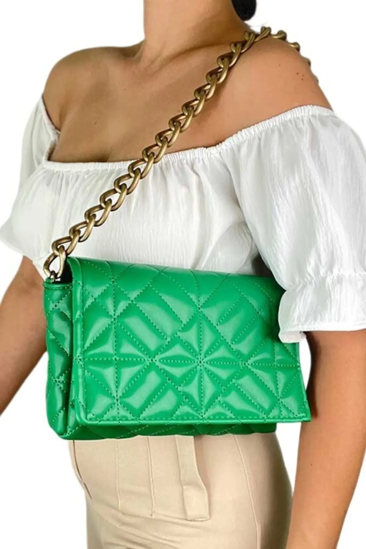 Brand Women's Shoulder Bags 2022 New Fashion Thick Chain Quilted Shoulder Purses And Handbag Handbag Women Clutch Bags Ladies Hand Bag