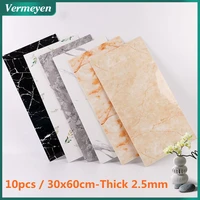 10pcs marble brick wall sticker 30x60cm shiny surface pvc wallpaper self adhesive waterproof for living room bedroom bathroom
