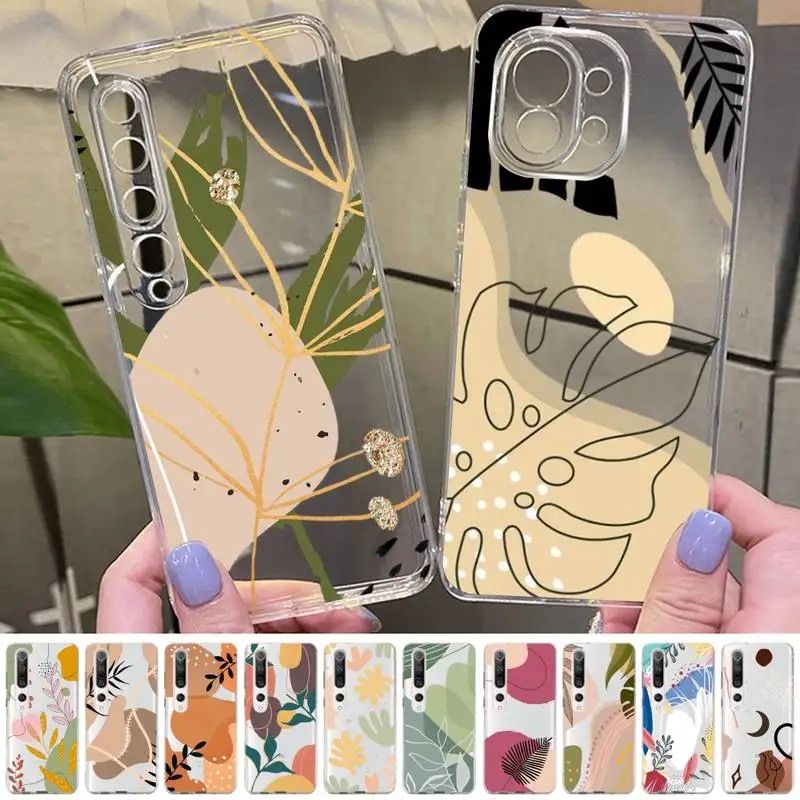 

Watercolor Paint Flower Leaf Phone Case for Samsung A51 A52 A71 A12 for Redmi 7 9 9A for Huawei Honor8X 10i Clear Case
