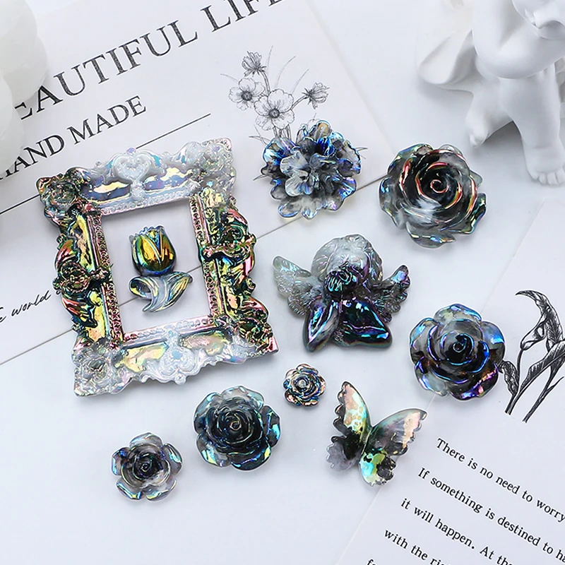 

DIY Dark Baroque series cream gel mobile phone shell headdress hairpin ornament decoration