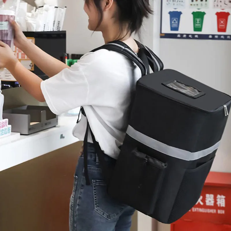 15/35L Extra Large Thermal Food Bag Cooler Bag Takeaway Refrigerator Box Fresh Keeping Food Delivery Backpack Insulated Cool Bag