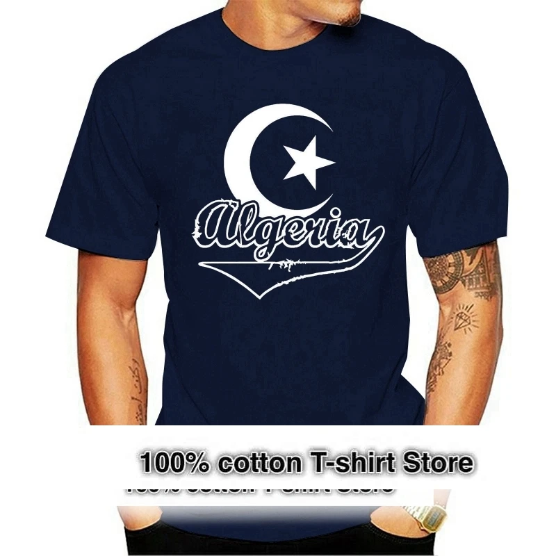 Algeria T Shirt  2021 Summer Style T Shirt  Quality T Shirts Men O Neck  Tee 100% Cotton  Man Shirts
