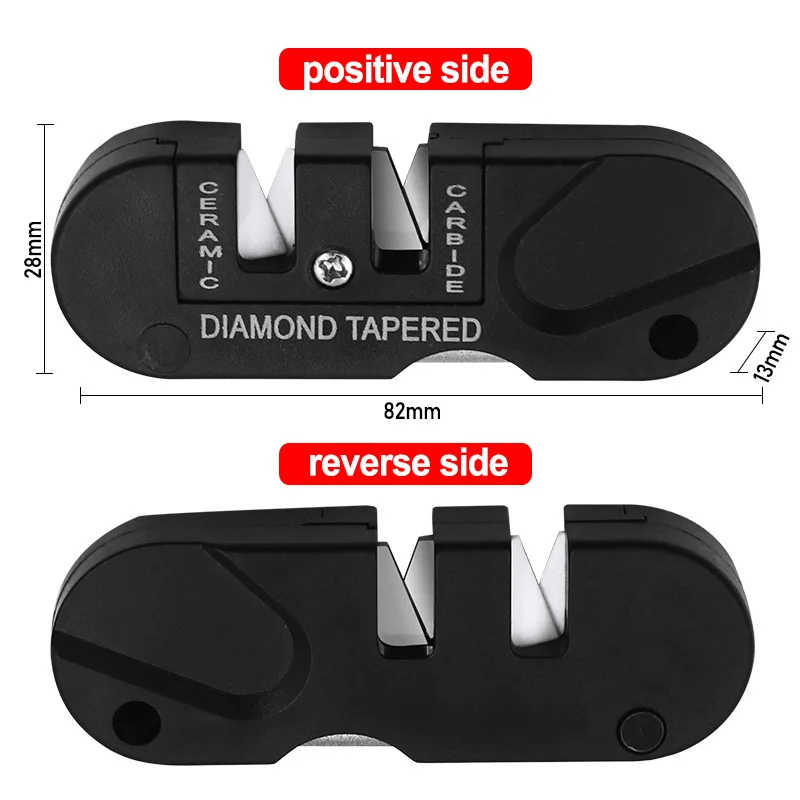 

1PCS Portable Tungsten Ceramic Carbide Knife Whetstone Sharpener Sharpen Fish Hook Pocket Diamond Tool Camp Hike Outdoor