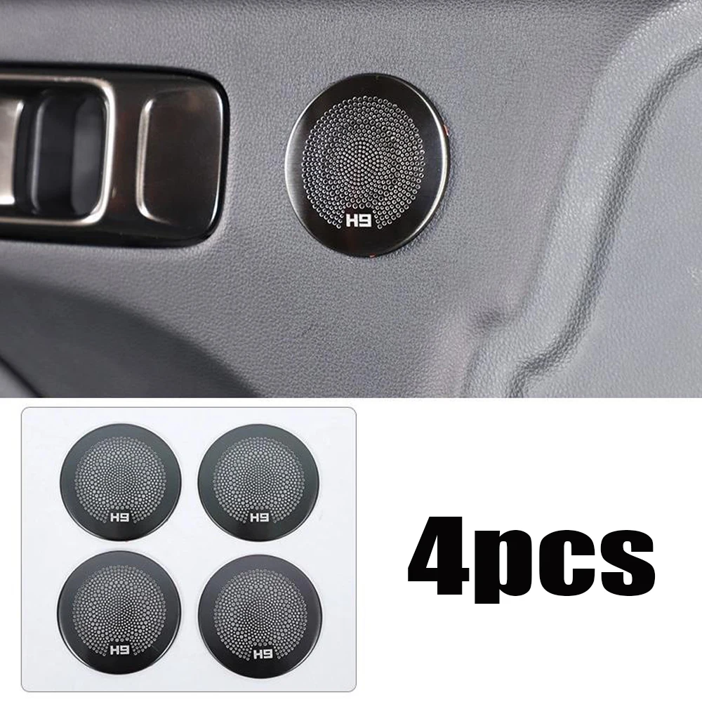 

Для Great Wall Haval H9 2nd 2024 2025 аксессуары для интерьера из нержавеющей стали, автомобильный дверной динамик, аудио громкоговоритель, накладка