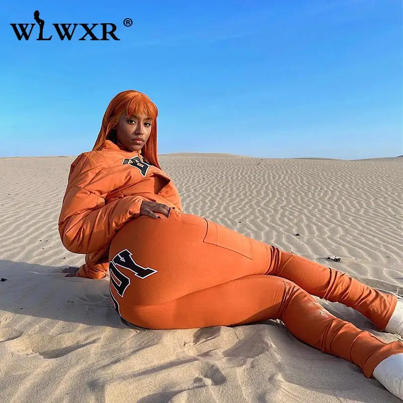 

Весеннее оранжевое боди на одно плечо с буквенным принтом WLWXR, Повседневная Уличная одежда, 1 шт., наряды для женщин