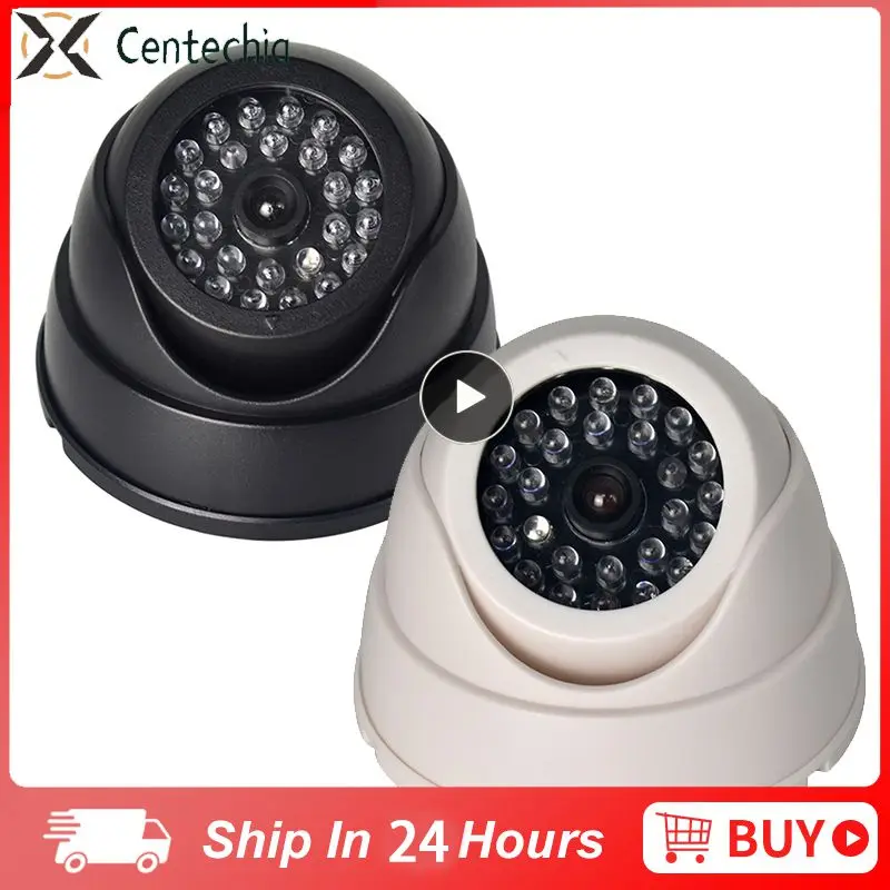 

Fake Cctv Security Camera Power Via Aa Battery Creative Dome Dummy Camera Indoor Outdoor With Flashing Red Led Lights Plastic