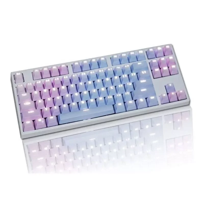 

Mechanical Keyboard key caps 87 104 108 Replaceable PBT Keycaps Transparent Lettering Keys Double Shot Injection Backli KeyCaps