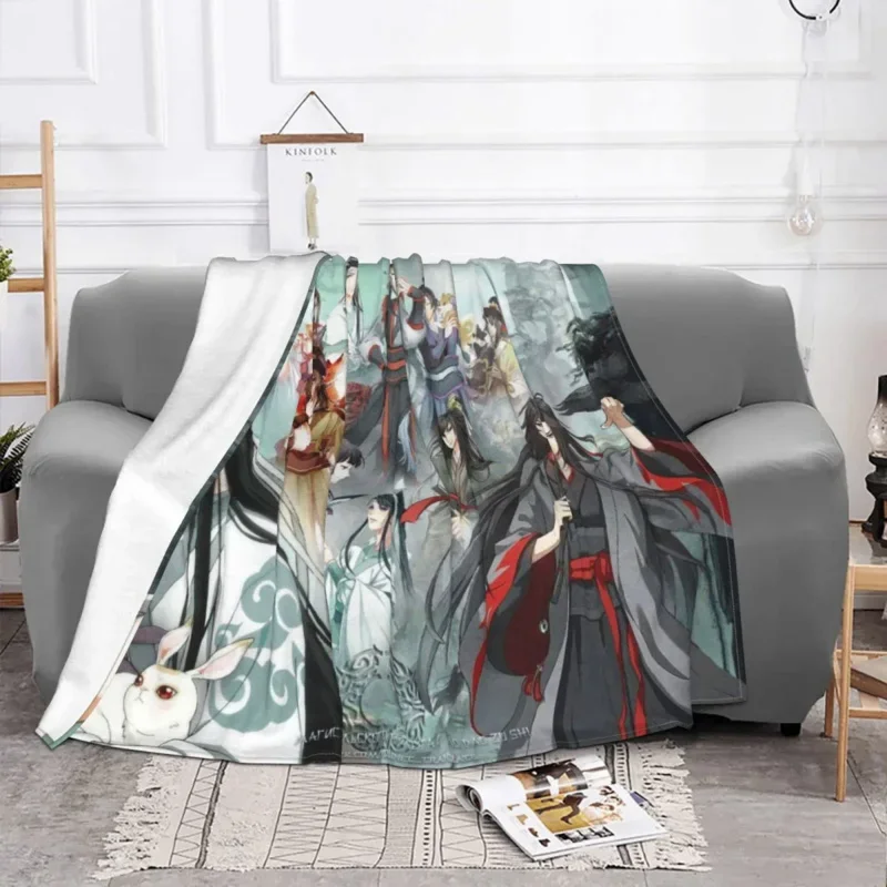 

Mo Dao Zu Shi Blankets Fleece Printed Fanart Lan Wangji Breathable Soft Throw Blanket For Home Couch Rug Piece