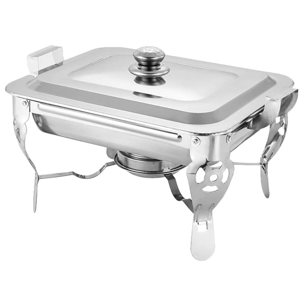 

Large Buffet Tray Chafer Dish Chafing Food Stove Stainless Steel Dishes Fish Server Storage Rack