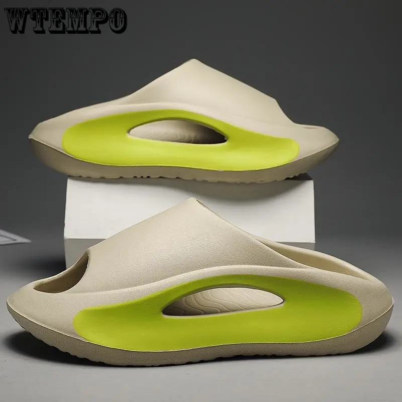WTEMPO Summer Slippers Thick Unisex Slippers Non-slip Flip Flops Woman Sandals Sole Men EVA Indoor Slides Wholesale Dropshipping