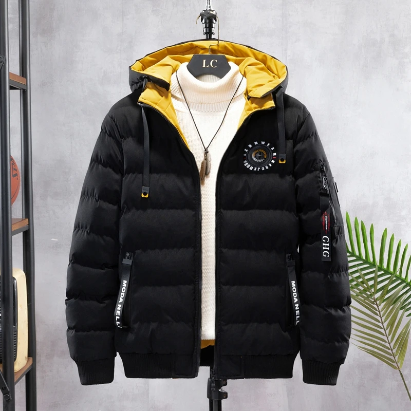 Winter double-sided men's cotton jacket warm cotton jacket detachable hat cotton jacket jacket casual warm fashion