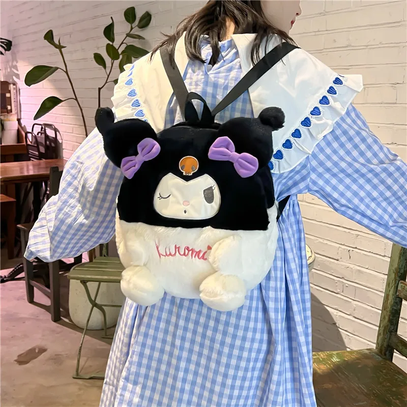 

Японские персональные Мультяшные большие вместительные плечи, милые студенческие рюкзаки JK Lolita с большими ушами для собак, плюшевые рюкзаки для девочек
