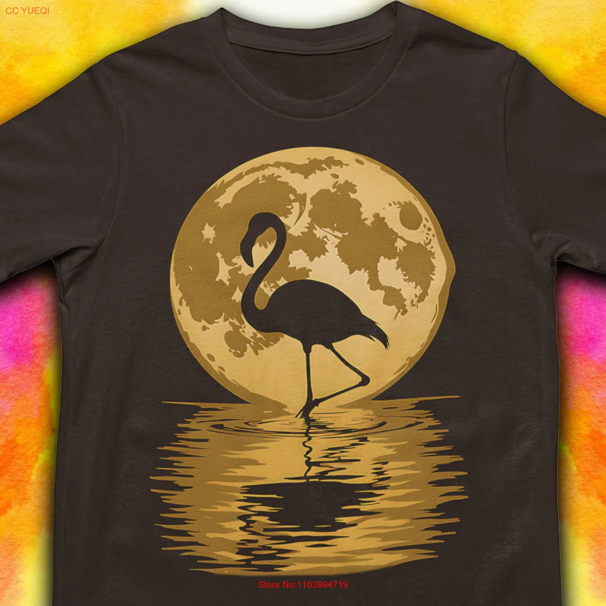 Футболка с изображением фламинго Lover Beach Retro Elegant Best Classic длинными или короткими