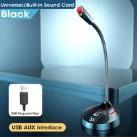 computer microphone rgb gaming microphone pc usb 3 5mm for computer vol noise cancelling plug play desktop pc mic
